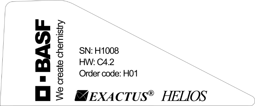 Example nameplate label layout